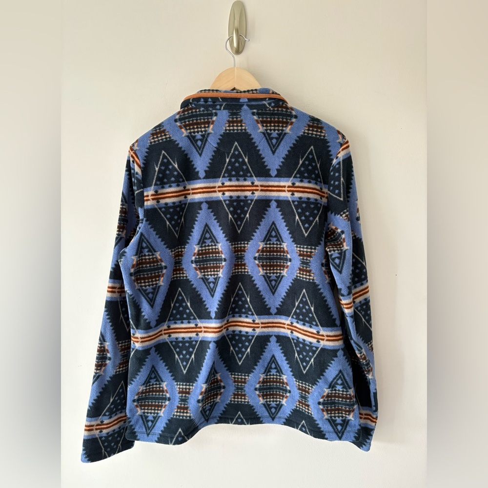 Outback Trading Company Aztec Fleece Snap Pullover Jacket Large - Picture 4 of 4